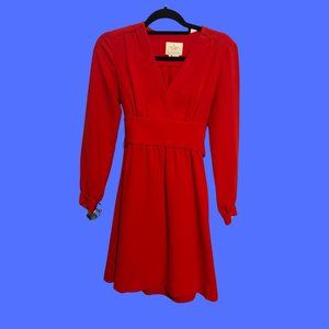 Kate Spade Tie Waist Dress | Lollipop Red | Size 2